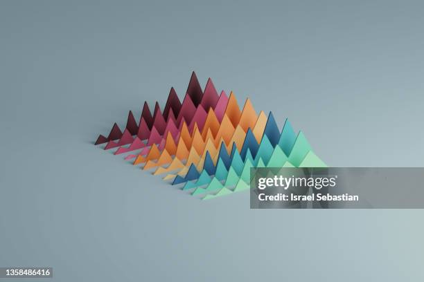 digital image of a performance charts on blue background. - 3d charts foto e immagini stock