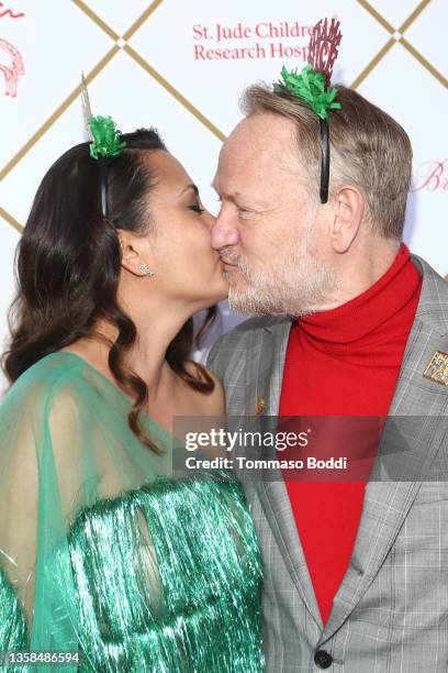 Allegra Riggio and Jared Harris attend the Brooks Brothers Hosts Special Holiday Celebration To Benefit St. Jude Children's Research Hospital at The...