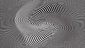 Concentric rippled lines abstract background