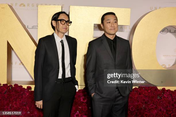 Kevin Nishimura and Daniel DPD Park attend the 19th Annual Unforgettable Gala at The Beverly Hilton on December 11, 2021 in Beverly Hills, California.