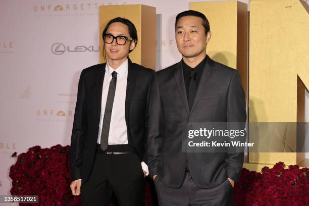 Kevin Nishimura and Daniel DPD Park attend the 19th Annual Unforgettable Gala at The Beverly Hilton on December 11, 2021 in Beverly Hills, California.