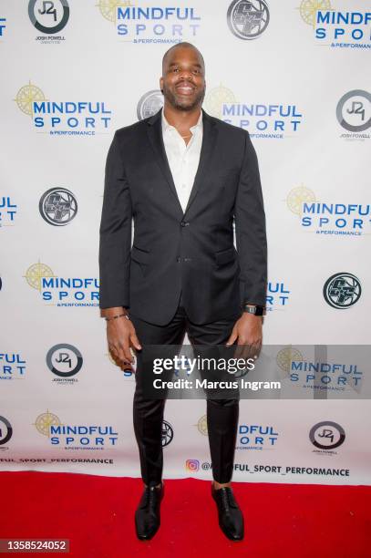 Sheldon Williams attends the 2nd annual black tie holiday gala "A Night with the Stars" at The Westside Warehouse on December 11, 2021 in Atlanta,...