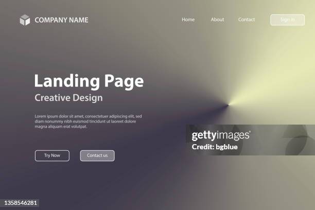 landing page template - gray abstract background with radial gradient - paper cone stock illustrations