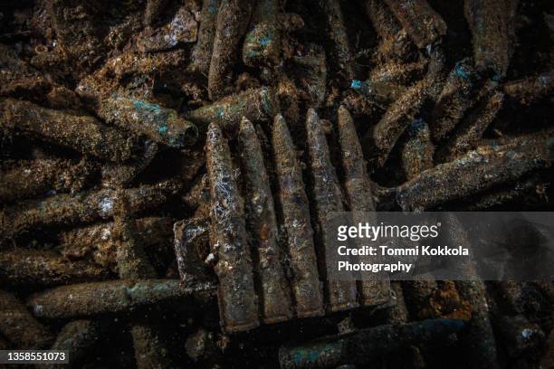 bullets inside sankisan maru - ammunition fotografías e imágenes de stock