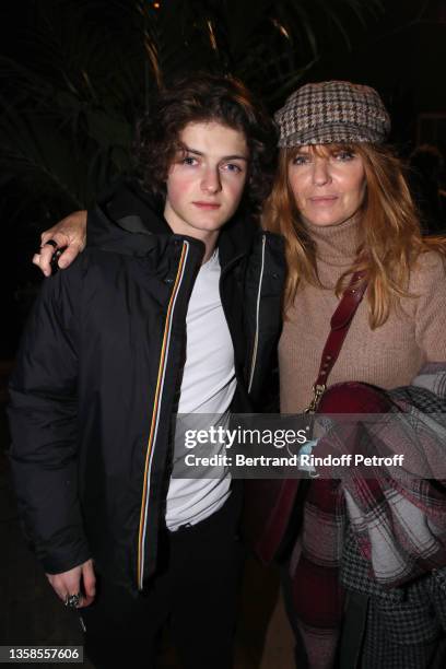 Gwendoline Hamon and his son Gabriel Diefenthal attend the "Noé, la force de vivre - Noah, the strength to live" Musical show at the Longchamps...