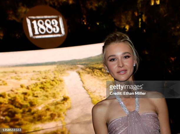 Isabel May attends the after party for the world premiere of "1883" at SW Steakhouse at Wynn Las Vegas on December 11, 2021 in Las Vegas, Nevada.