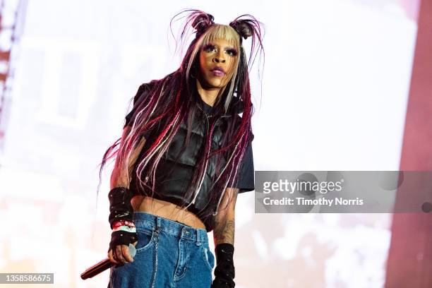 Rico Nasty performs during Rolling Loud at NOS Events Center on December 11, 2021 in San Bernardino, California.
