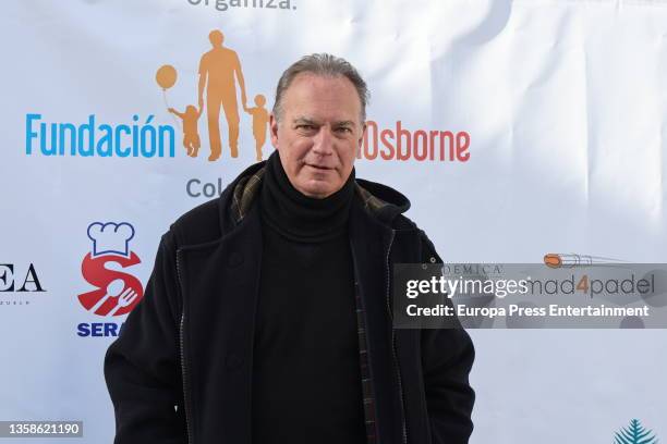 BertIn Osborne attends the charity paddle tennis tournament organized by his foundation on December 11, 2021 in Madrid, Spain.