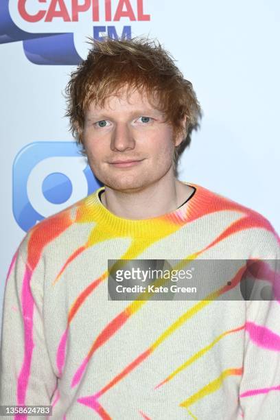 Ed Sheeran attends day 2 of the Capital Jingle Bell Ball at The O2 Arena on December 12, 2021 in London, England.