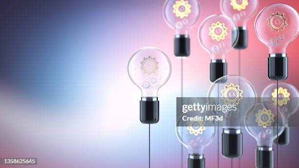 技術革新と新しいアイデア電球の概念 - professional ストックフォトと画像