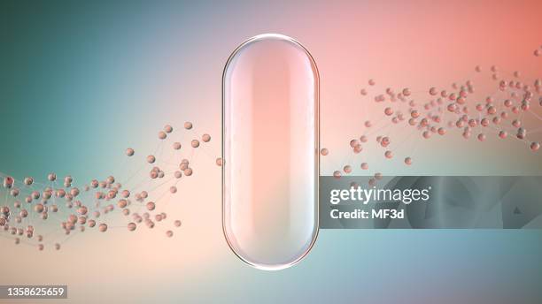 innovations in medicine abstract molecular structure - abstract science stockfoto's en -beelden