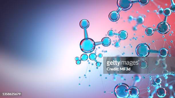 innovations in medicine abstract molecular structure - natuurkundige stockfoto's en -beelden