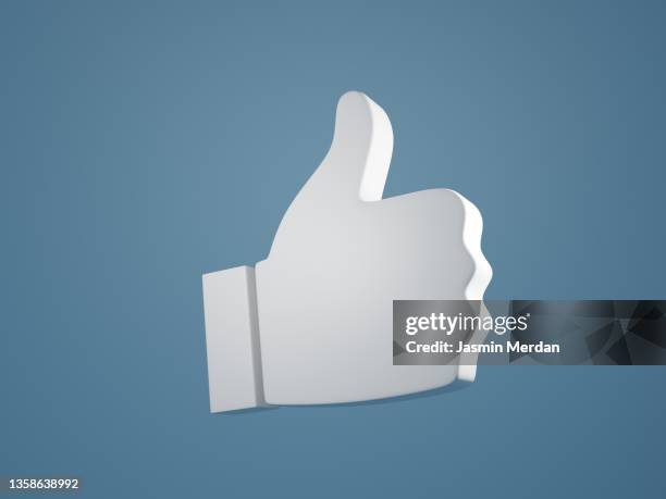 thumb up like 3d - thumbs up icon stock pictures, royalty-free photos & images