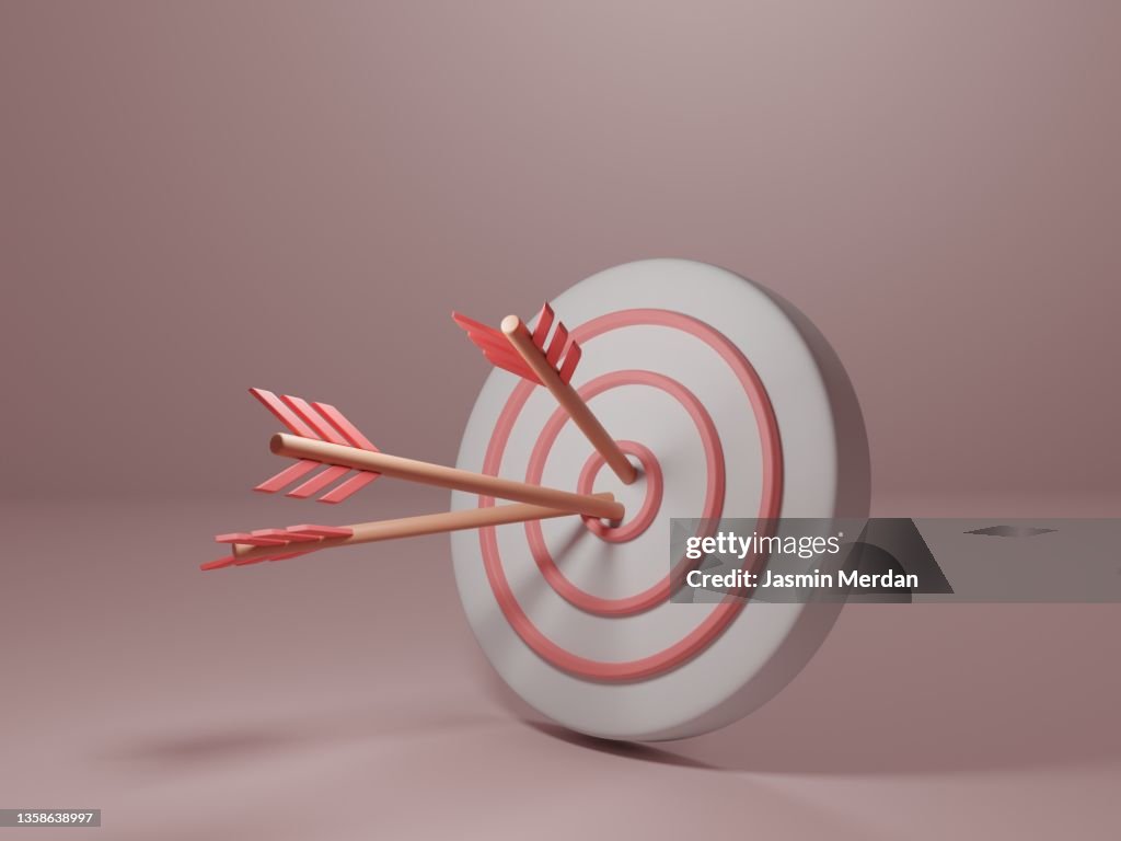 Arrow target success concept