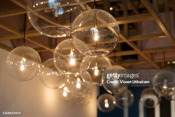 luxury light lamp decor glowing. - ljuskrona bildbanksfoton och bilder