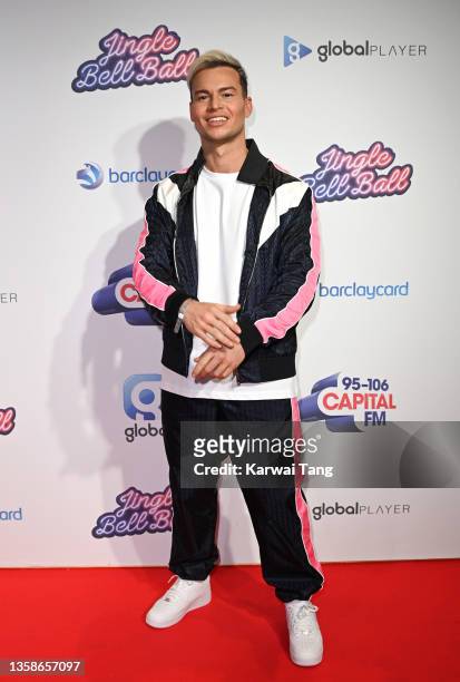 Joel Corryattends day 2 of the Capital Jingle Bell Ball at The O2 Arena on December 12, 2021 in London, England.