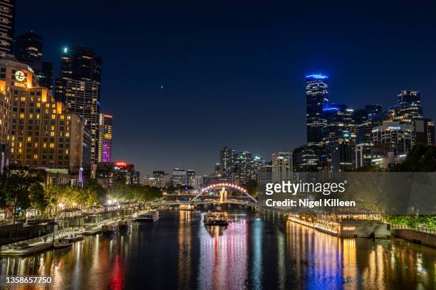 melbourne cbd christmas - melbourne lights stock pictures, royalty-free photos & images