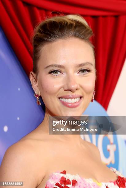Scarlett Johansson attends the premiere of Illumination's "Sing 2" on December 12, 2021 in Los Angeles, California.