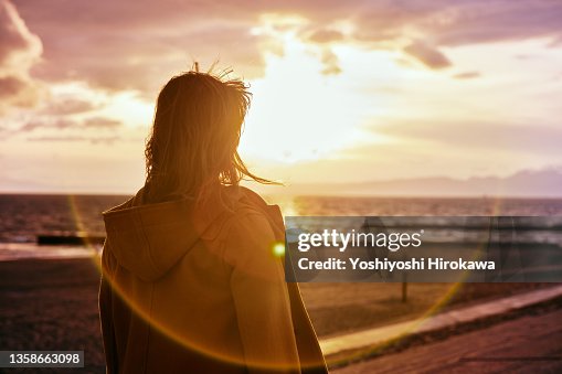 Portrait of young woman on beach Portrait of young woman on beach