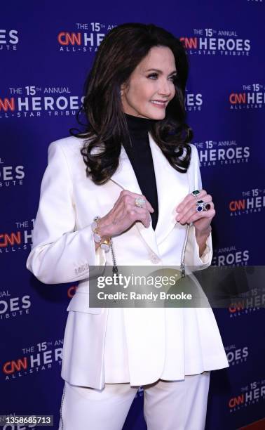 Actress and singer Lynda Carter poses during the 15th Annual CNN Heroes All-Star Tribute at American Museum of Natural History on December 12, 2021...