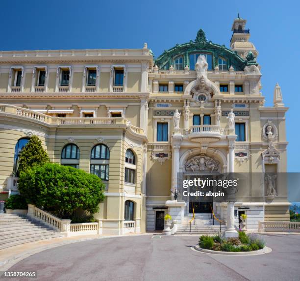 opera house, monaco - monaco garden stock pictures, royalty-free photos & images