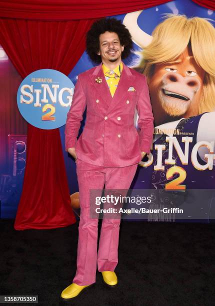 Eric André attends the Premiere of Illumination's "Sing 2" on December 12, 2021 in Los Angeles, California.