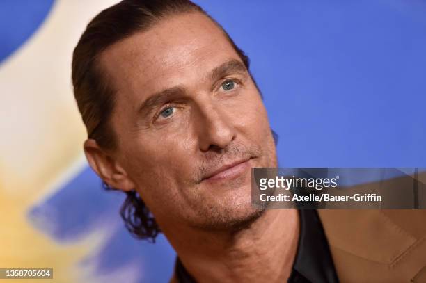Matthew McConaughey attends the Premiere of Illumination's "Sing 2" on December 12, 2021 in Los Angeles, California.