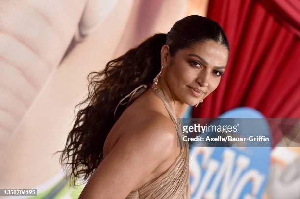 Camila Alves attends the Premiere of Illumination's "Sing 2" on December 12, 2021 in Los Angeles, California.