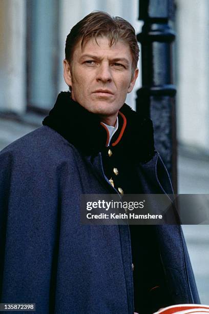 English actor Sean Bean as Vronsky in the film 'Leo Tolstoy's Anna Karenina', 1997.