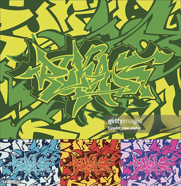 graffiti (vector) - rap background stock illustrations