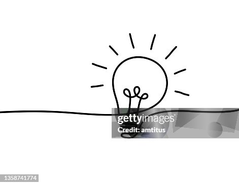Arte de la línea de bombillas Arte de la línea de bombillas