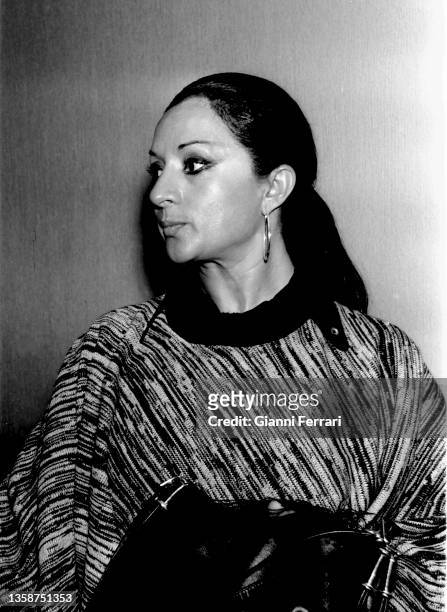 Portrait of Spanish dancer and singer Lola Flores , Madrid, Spain, 1972.