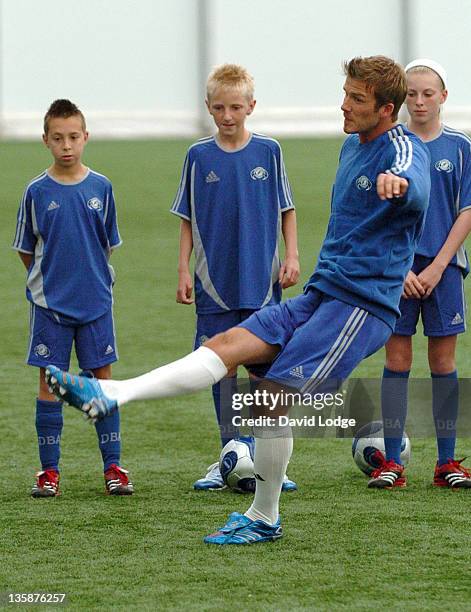 David Beckham during David Beckham "Making It Real" Book Launch at the David Beckham Academy - September 18, 2006 at David Beckham Academy in...