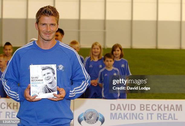 David Beckham during David Beckham "Making It Real" Book Launch at the David Beckham Academy - September 18, 2006 at David Beckham Academy in...