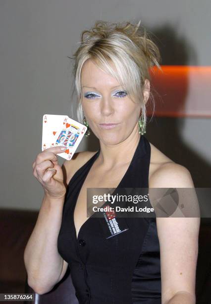 Helen Chamberlain during Helen Chamberlain Helps Launch National Casino Week - April 11, 2005 at The Whitehouse Bar in London, Great Britain.