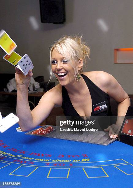 Helen Chamberlain during Helen Chamberlain Helps Launch National Casino Week - April 11, 2005 at The Whitehouse Bar in London, Great Britain.