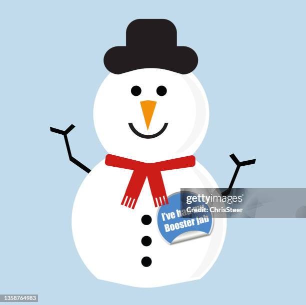 omicron booster vaccine - making snowman stock illustrations