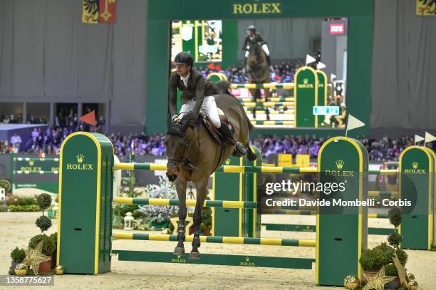 Steve Guerdat from Switzerland, riding Venard de Cerisy during Rolex Grand Prix di Ginevra, CHI Geneva on December 12, 2021 in Geneva, Switzerland.