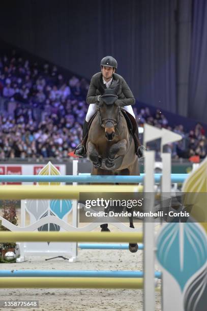 Steve Guerdat from Switzerland, riding Venard de Cerisy during Rolex Grand Prix di Ginevra, CHI Geneva on December 12, 2021 in Geneva, Switzerland.