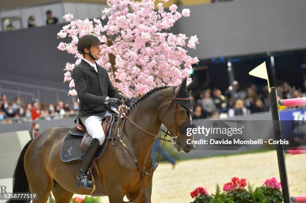 Kevin Staut from France, riding Visconti du Telman during Rolex Grand Prix di Ginevra, CHI Geneva on December 12, 2021 in Geneva, Switzerland.