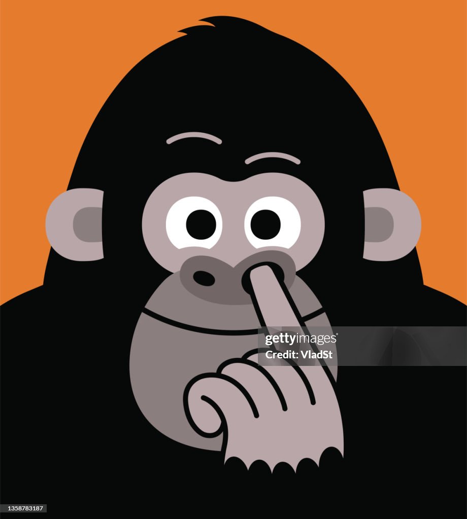 Nose Picking Booger Bad Habit Gross Silly Gorilla Monkey Business High-Res  Vector Graphic - Getty Images