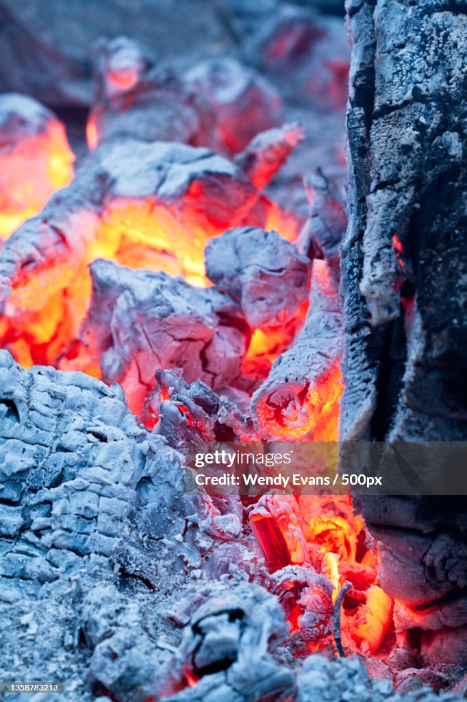 White Hot,Close-up of bonfire