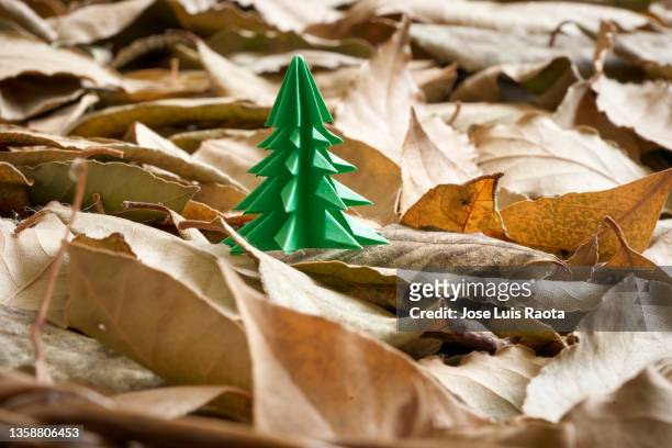 origami christmas tree - rainbow forrest abstract bildbanksfoton och bilder