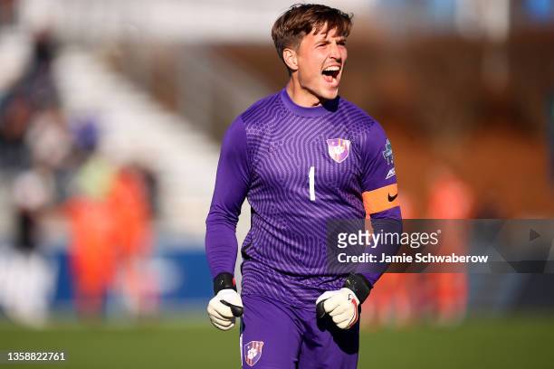 George Marks of the Clemson Tigers celebrates the second goal by Isaiah Reid against the Washington Huskies during the Division I Men's Soccer...