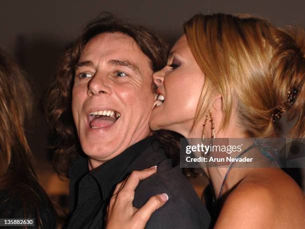 George Blodwell and Natasha Henstridge during Mercedes-Benz Spring 2006 L.A. Fashion Week at Smashbox Studios - Single - Front Row at Smashbox...