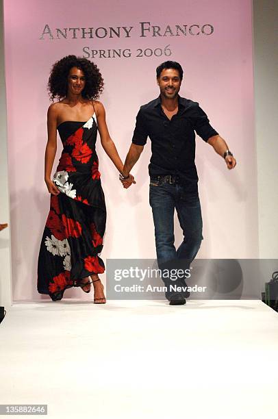 Anthony Franco and model wearing Anthony Franco Spring 2006