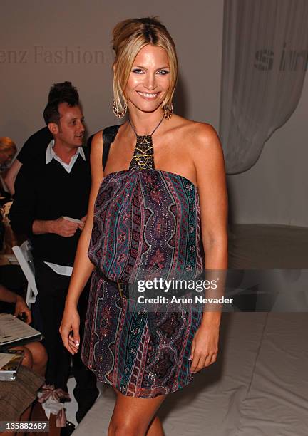 Natasha Henstridge during Mercedes-Benz Spring 2006 L.A. Fashion Week at Smashbox Studios - Single - Front Row at Smashbox Studios in Culver City,...