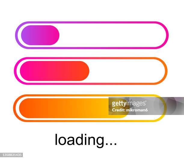 illustration of a loading bar - progress bar stock pictures, royalty-free photos & images