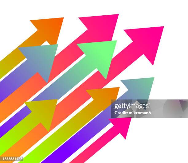 illustration of arrow pointing upwards - data scoring stock pictures, royalty-free photos & images