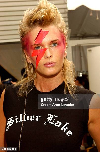 Kylie Bax during Smashbox LA Fashion Week Spring 2004 - Maggie Barry - Backstage in Culver City, California, United States.